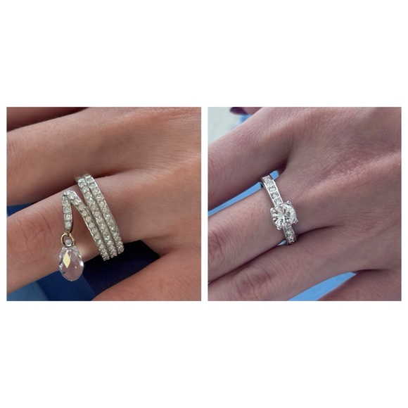 Bundle Sale: Two Swarovski Crystal Ring Set - Picture 1 of 15